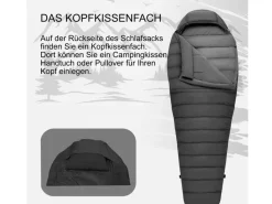 Norskskin Ultralight 800 gr Mumienschlafsack - Rechts