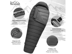 Norskskin Ultralight 800 gr Mumienschlafsack - Links