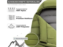 Norskskin Ultralight 800 L Mumienschlafsack - Green