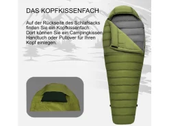 Norskskin Ultralight 800 L Mumienschlafsack - Green