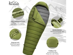 Norskskin Ultralight 800 R Mumienschlafsack - Green
