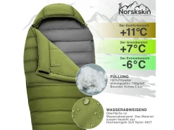 Norskskin Ultralight 900 R Mumienschlafsack - Green