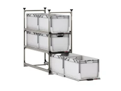 Nova Racks Serie M 3 Ebenen Seitenauszug 40x120x122 cm