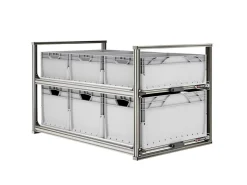 Nova Racks Serie V 2 Ebenen Heckauszug - 60x120x65 cm