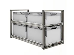 Nova Racks Serie V 2 Ebenen Heckauszug - 40x120x65 cm