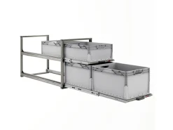 Nova Racks Serie V 2 Ebenen Heckauszug - 40x120x65 cm