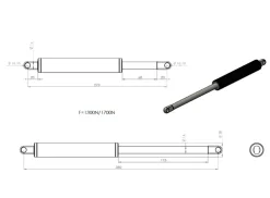 Obelink 10,1 mm 1700N Hubbett Gasfeder