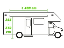 Obelink Castello 390 Easy Air Connected (255 - 270 cm) Wohnwagen- und Wohnmobilvorzelt