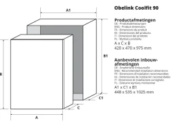 Obelink Coolfit 90 Kompressor Kühlschrank