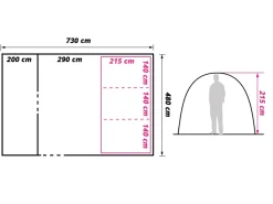 Obelink Familia 6 TC Tunnelzelt - 2025