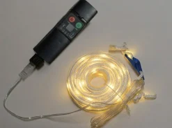 Obelink LED-Abspannleine mit Akku – Weiß