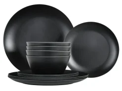 Obelink Matt Black Geschirrset - 12-teilig