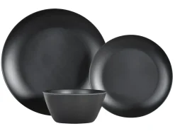 Obelink Matt Black Geschirrset - 12-teilig