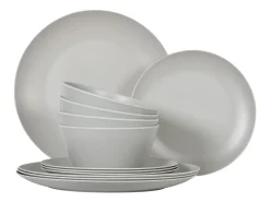Obelink Matt Grey Geschirrset - 12-teilig