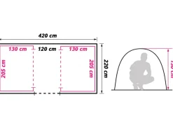 Obelink Napels 4 Poly Vis-à-Vis Tunnelzelt