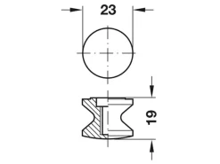 Obelink Push-Lock Knopf - Brown