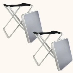 Orange85 Set von 2 Grauer Klapphocker