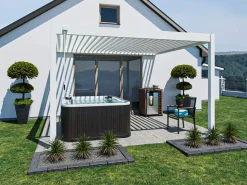 Orion Deluxe 360 x 400 cm wall pergola - White