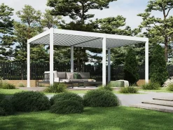 Orion Deluxe 360x530cm elektrische Pergola mit LED - weiß