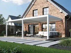 Orion Premium 400x800 cm elektrischer LED pergola - Wand