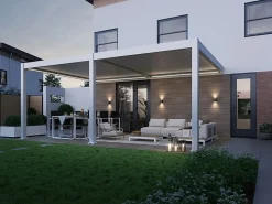 Orion Premium 400x600cm elektrischer LED pergola - Wand