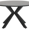 Outdoor Feelings Edson Carbon Black Grey Teak Ø 122 cm Gartentisch