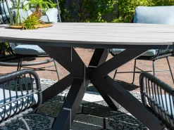 Outdoor Feelings Edson Carbon Black Grey Teak 220 x 115 Gartentisch