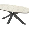 Outdoor Feelings Edson Carbon Black Light Teak 220 x 115 Gartentisch