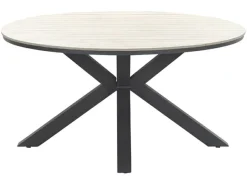 Outdoor Feelings Edson Carbon black light teak Ø 148 cm Gartentisch