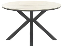 Outdoor Feelings Edson Carbon black light teak Ø 122 cm Gartentisch