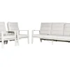 Outdoor Feelings Idaho 3-Sitzer-Sessel-Sofa-Loungeset – Beige