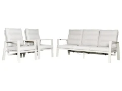 Outdoor Feelings Idaho 3-Sitzer-Sessel-Sofa-Loungeset – Beige