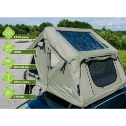 OutdoorU Compact 2 Pers Dachzelt inkl. Dachfenster - Grün