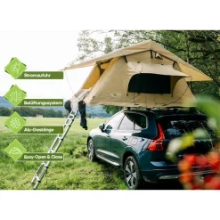 OutdoorU Expedition 5 Pers Dachzelt inkl. Leiter& Cover - Khaki