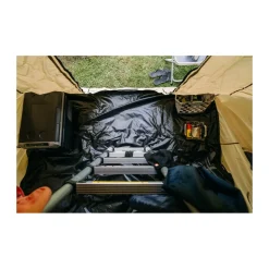 OutdoorU Family 4 Personen Dachzelt mit Vorzelt und Leiter
