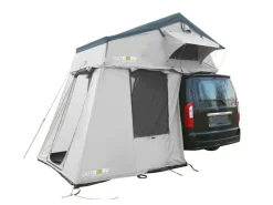 OutdoorU Family Plus 4 Pers Dachzelt inkl. Vorzelt - Stone Grey