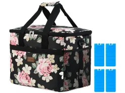 Packaway 30 Liter isolierte Kühltasche - Black Flower