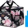 Packbare 15 Liter isolierte Kühltasche - Black Flower