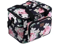 Packbare 15 Liter isolierte Kühltasche - Black Flower