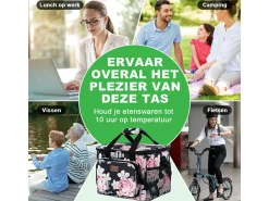 Packbare 15 Liter isolierte Kühltasche - Black Flower