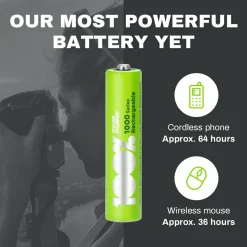 100%PeakPower Set von 12 AAA Batterien