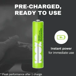 100%PeakPower Set von 8 AAA Batterien