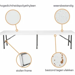 Perel klappbare Sitzbank - Weiß
