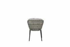 Pescara Dining Stuhl - carbon schwarz - rope Taupe - desert sand