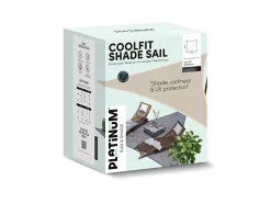 Platinum Coolfit 3,6 x 3,6m quadratisches Sonnensegel - Olive