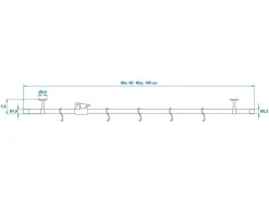 ProPlus 85-165 cm Aufhängeschiene