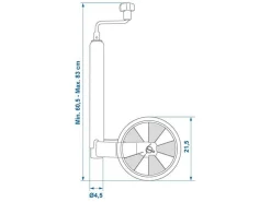 ProPlus 48 mm Kunststoff-Felge Deichselstützrad