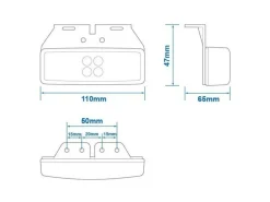 ProPlus 12/24 Volt LED Positionsleuchte mit Halter - White