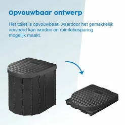 ProPlus Faltbare Campingtoilette mit Deckel