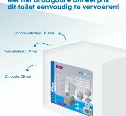 ProPlus Portable Toilette - 29 cm